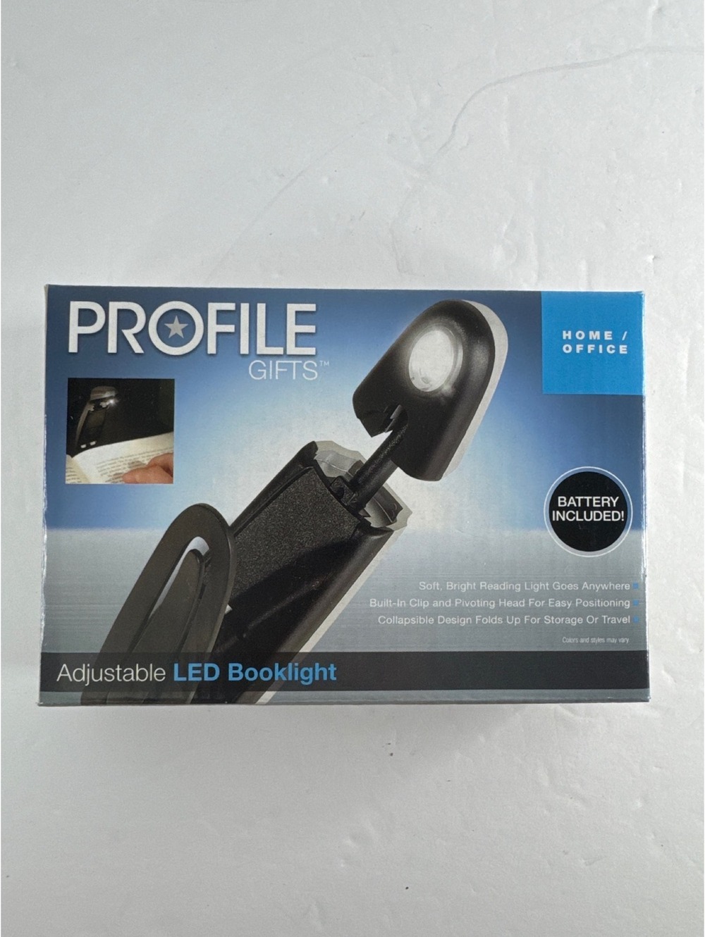 Adjustable LED Booklight Clip On Reading Light Battery Included Home Office